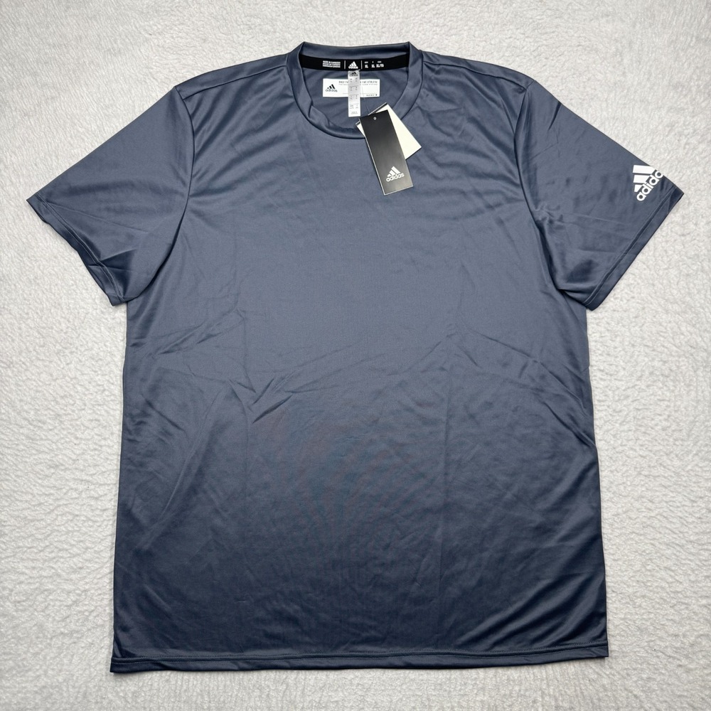 NWT Adidas ClimaTech Aeroready Short‎ Sleeve Athletic T-Shirt Gray Men's Size XL